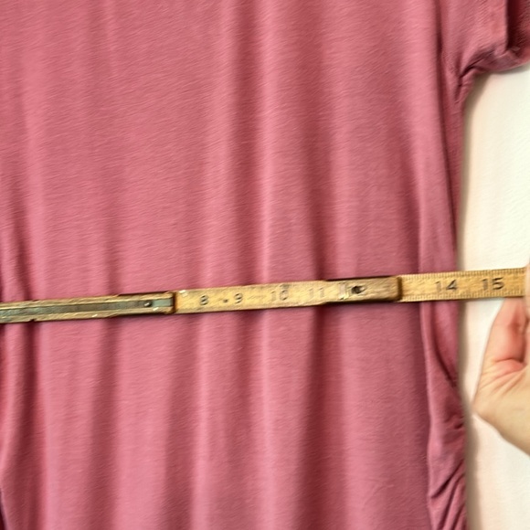 Feathers Maternity Dresses knit comfy set of 2 military green and mauve EUC - Picture 3 of 15